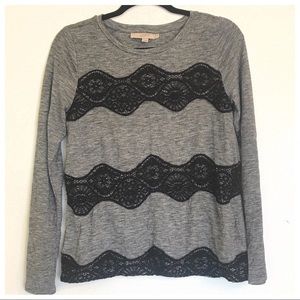 Ann Taylor LOFT Long Sleeve Crewneck Top